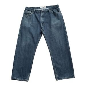 WRANGLER Mens Size 40 Regular Fit 100% Cotton Denim Blue Jeans 26.5" Inseam
